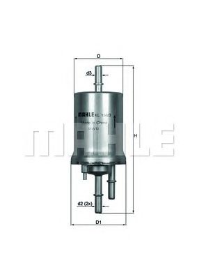 Фильтр топливный knecht/mahle KL1563 MAHLE KNECHT