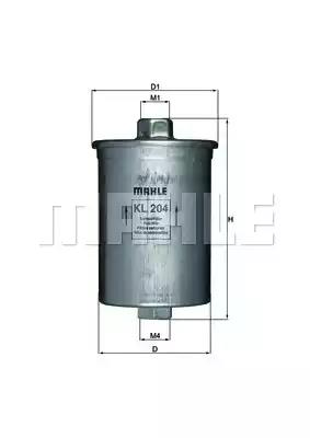 Топливный фильтр KL204 MAHLE KNECHT
