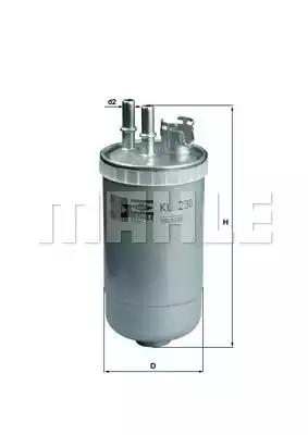 Топливный фильтр KL230 MAHLE KNECHT