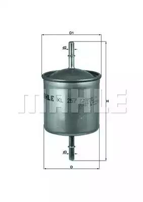 Фільтр паливний KL257 MAHLE KNECHT