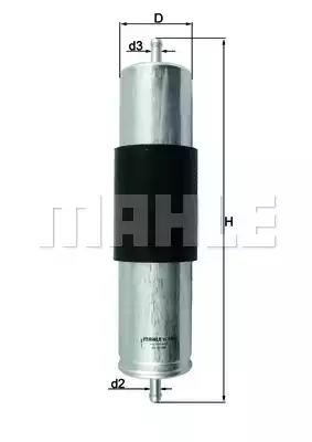 Фільтр паливний KL473 MAHLE KNECHT