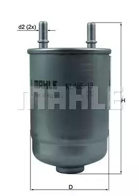 Паливний фільтр KL48519D MAHLE KNECHT