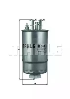 Фільтр паливний KL566 MAHLE KNECHT