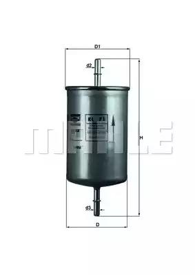 Aфільтр паливний mahle volvo KL71 MAHLE KNECHT