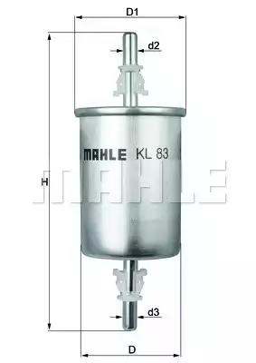 Фільтр паливний KL83 MAHLE KNECHT