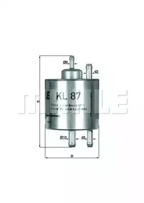 Паливний фільтр KL87 MAHLE KNECHT