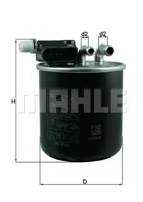Фільтр паливний mb a w176/b w246/w242/gla x156 1.5dci 12- KL948 MAHLE KNECHT