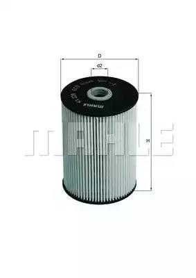 Паливний фільтр KX228D MAHLE KNECHT