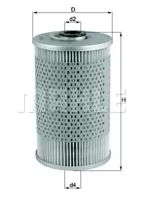 Топливный фильтр KX37 MAHLE KNECHT