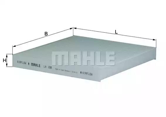 Фільтр повітря салону LA158 MAHLE KNECHT
