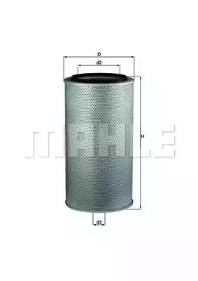 Повітряний фільтр LX1255 MAHLE KNECHT