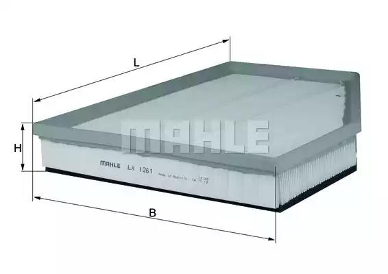 Повітряний фільтр LX1261 MAHLE KNECHT