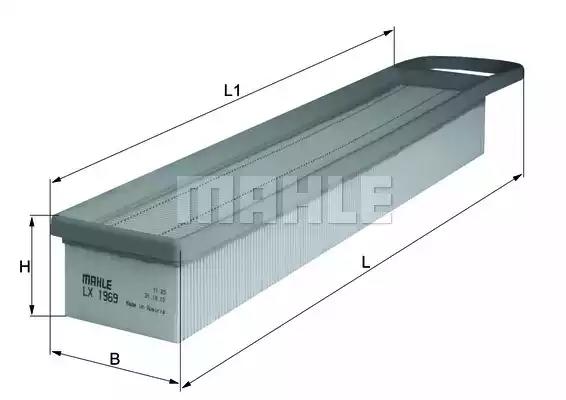 Фильтр воздушный mahle LX1969 MAHLE KNECHT
