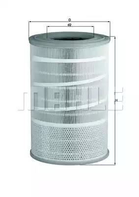 Повітряний фільтр LX2068 MAHLE KNECHT