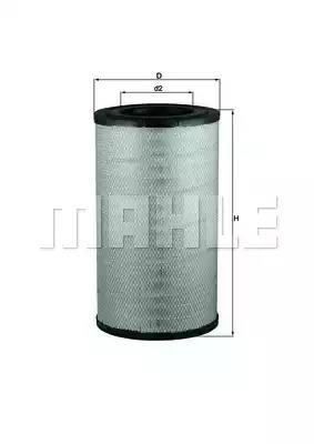 Повітряний фільтр LX2081 MAHLE KNECHT