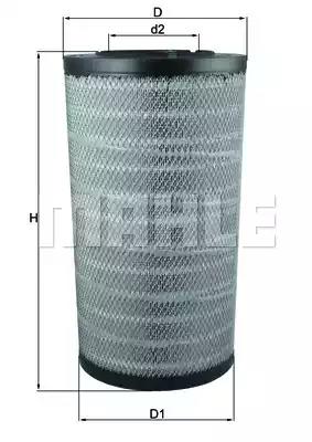 Повітряний фільтр LX2838 MAHLE KNECHT