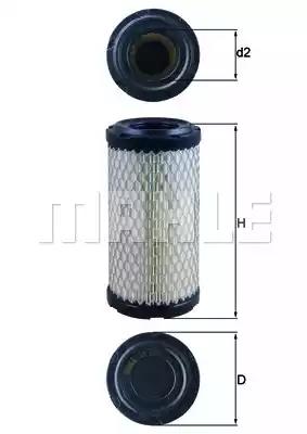 Повітряний фільтр LX2908 MAHLE KNECHT