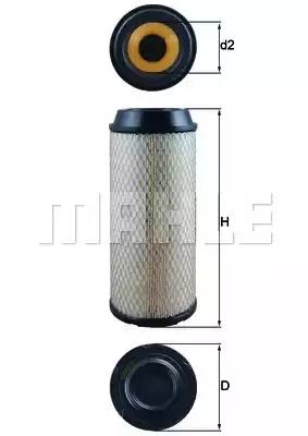 Повітряний фільтр LX3008 MAHLE KNECHT