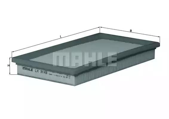 Aфільтр повітряний mahle fiat 500 09 09 LX3148 MAHLE KNECHT