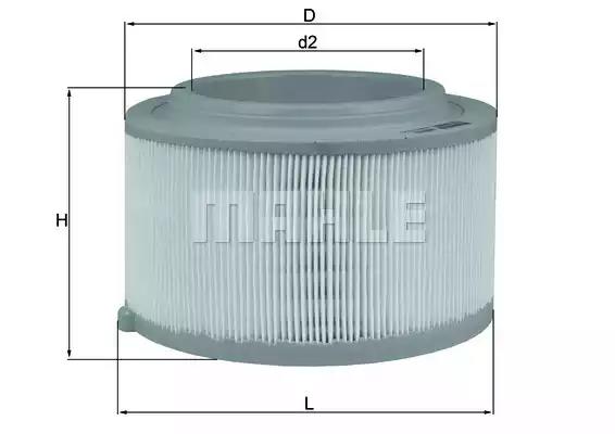 Фильтр воздушный mahle LX3458 MAHLE KNECHT