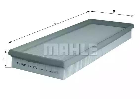 Воздушный фильтр LX522 MAHLE KNECHT