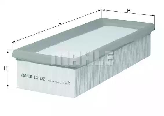 Воздушный фильтр LX632 MAHLE KNECHT