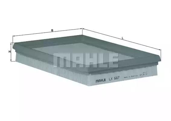 Aфільтр повітряний mahle ford mazda LX687 MAHLE KNECHT