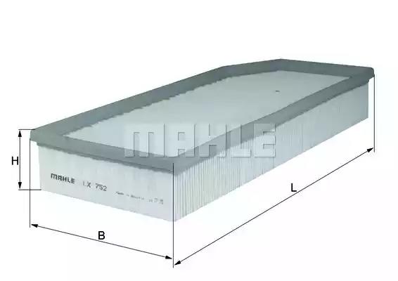 Фильтр воздушный двигателя LX752 MAHLE KNECHT