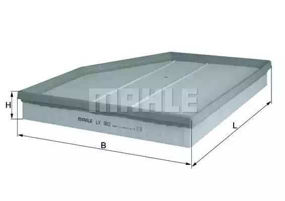 Повітряний фільтр LX982 MAHLE KNECHT
