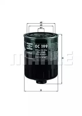 Aфільтр масляний mahle renault OC199 MAHLE KNECHT