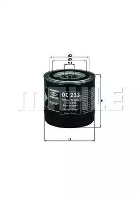 Масляний фільтр OC223 MAHLE KNECHT