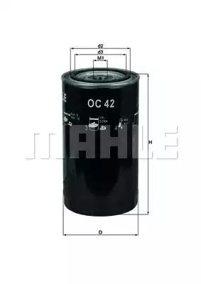 Фільтр масляний OC42 MAHLE KNECHT