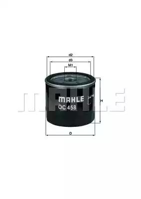 Фільтр масла doblo 1.9jtd/mjtd 09.04 OC458 MAHLE KNECHT