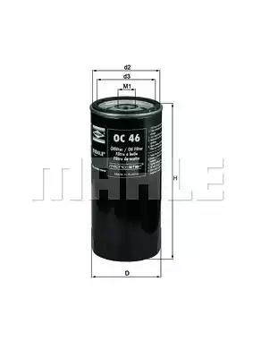 Оливний фільтр OC46 MAHLE KNECHT