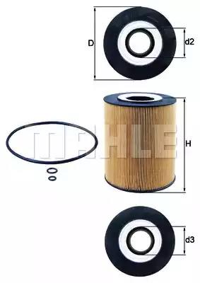 Фільтр масляний OX146D MAHLE KNECHT