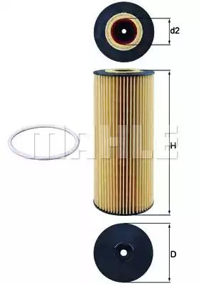 Фільтр масляний OX174D MAHLE KNECHT