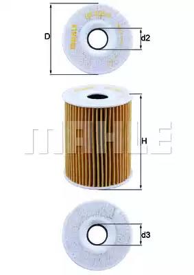 Фільтр масляний OX3553D MAHLE KNECHT