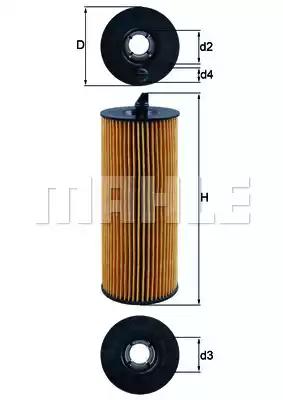 Фільтр масляний двигуна bmw 1.6-5.0 d 07- вир-во knecht-mahle OX3614D MAHLE KNECHT