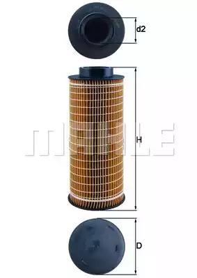 Масляний фiльтр OX376D MAHLE KNECHT