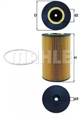 Фильтрующий элемент масляного фильтра OX425D MAHLE KNECHT