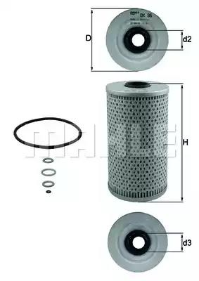 Фильтр масляный mahle OX96D MAHLE KNECHT