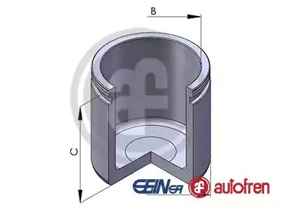 Поршень супорта перед berlingo/c3/c4/nemo/xsara/ doblo/fiorino/kangoo/megane ii... D02565 AUTOFREN