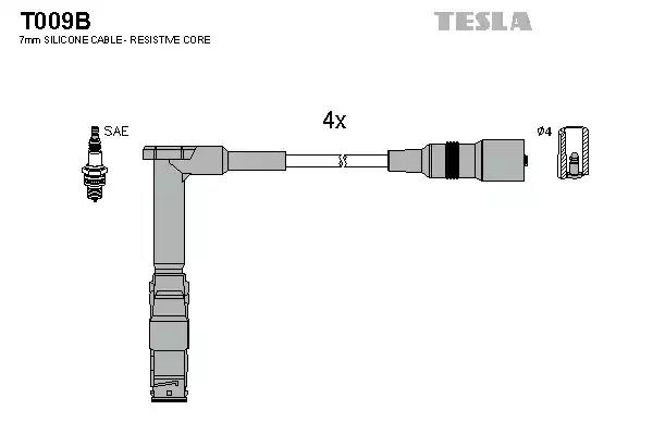 Кабель запалювання к-кт tesla mb 92-98 18 T009B TESLA