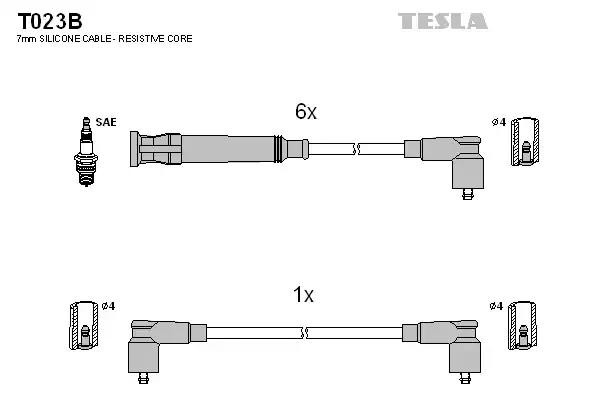 Кабель запалювання к-кт tesla bmw e21e30e28 77-87 20 T023B TESLA