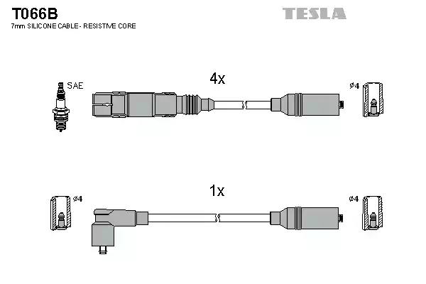 Комплект проводів високої напруги T066B TESLA