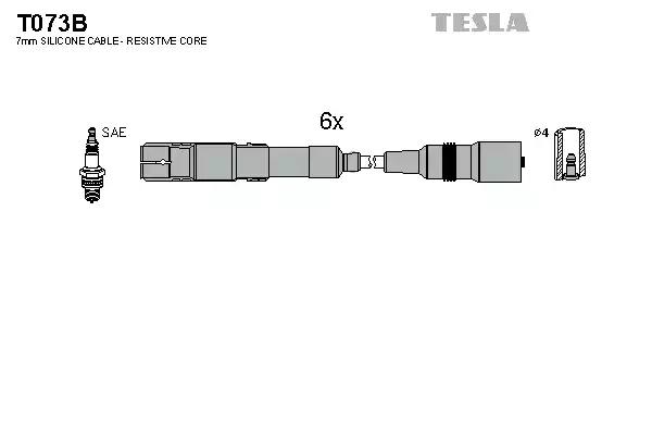 Кабель запалювання к-кт tesla аналог tes t869c audi 92-00 26 T073B TESLA