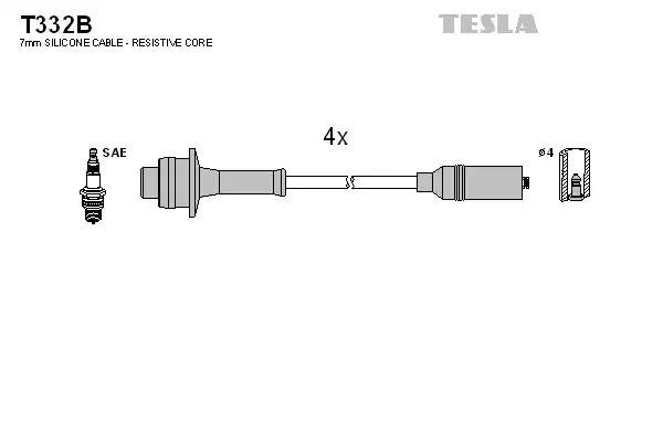 Комплект кабелiв запалювання T332B TESLA