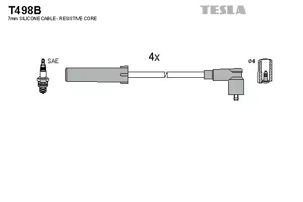 Провід високовольтний комплект citroen jumper i/ fiat ducato 94- 2.0i ... T498B TESLA