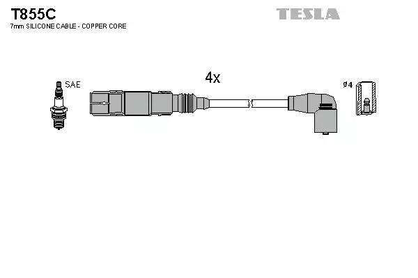 Комплект кабелiв запалювання T855C TESLA