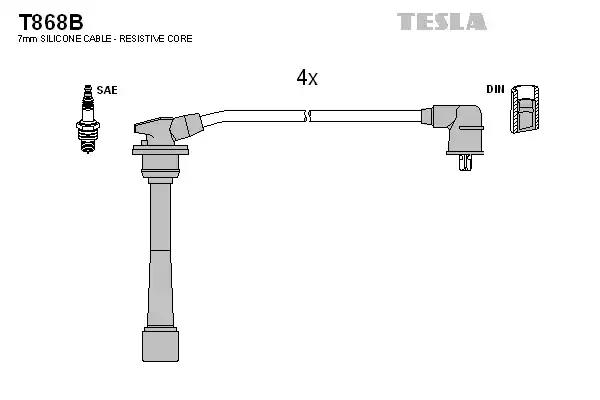 Кабель запалювання к-кт tesla hykia 96- 16 T868B TESLA
